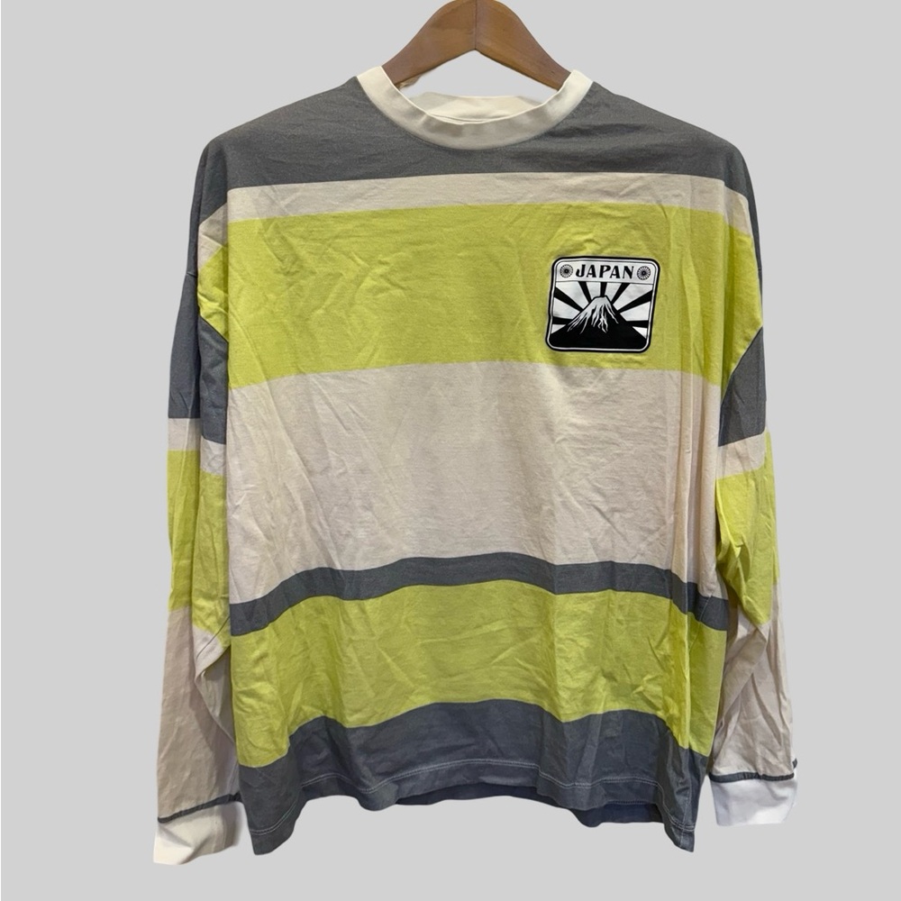 ASOS DESIGN oversized long sleeveve stripe T-Shirt. Large - Picture 2 of 3